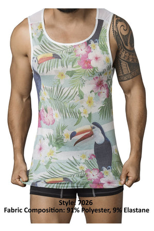 Men's tank tops - Clever Underwear Flowers Tank Top available at MensUnderwear.io - Image 5