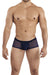Male underwear model wearing Clever Underwear Strage Trunks available at MensUnderwear.io