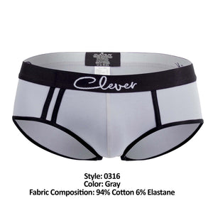 Male underwear model wearing Clever Underwear Lowa Piping Briefs available at MensUnderwear.io