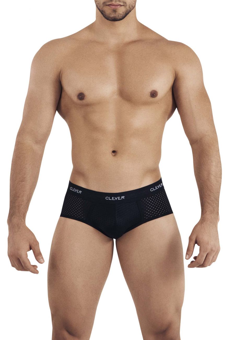 Male underwear model wearing Clever Underwear Alaska Briefs available at MensUnderwear.io