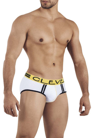 Male underwear model wearing Clever Underwear Brasilea Briefs available at MensUnderwear.io