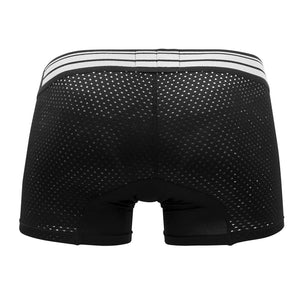Male underwear model wearing Clever Underwear Strategy Trunks available at MensUnderwear.io