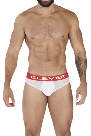 Male underwear model wearing Clever Underwear Trend Briefs available at MensUnderwear.io