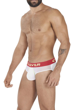 Male underwear model wearing Clever Underwear Trend Briefs available at MensUnderwear.io