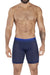 Male underwear model wearing Clever Underwear Process Boxer Briefs available at MensUnderwear.io