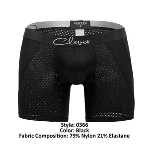 Male underwear model wearing Clever Underwear Time Boxer Briefs available at MensUnderwear.io