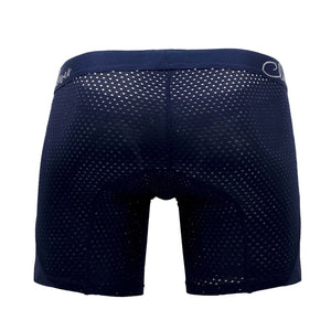Male underwear model wearing Clever Underwear Time Boxer Briefs available at MensUnderwear.io
