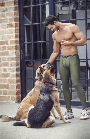 Male underwear model wearing Clever Underwear Ideal Athletic Pants available at MensUnderwear.io