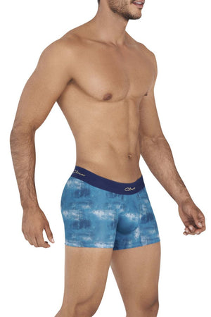 Male underwear model wearing Clever Underwear Risk Boxer Briefs available at MensUnderwear.io