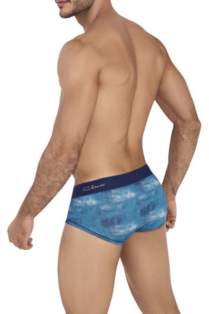 Male underwear model wearing Clever Underwear Risk Briefs available at MensUnderwear.io