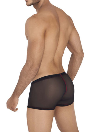 Male underwear model wearing Clever Underwear Clarity Trunks available at MensUnderwear.io