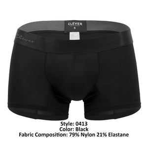 Male underwear model wearing Clever Underwear Objetives Trunks available at MensUnderwear.io