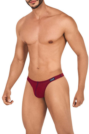 Male underwear model wearing Clever Underwear Clarity Men's Thongs available at MensUnderwear.io