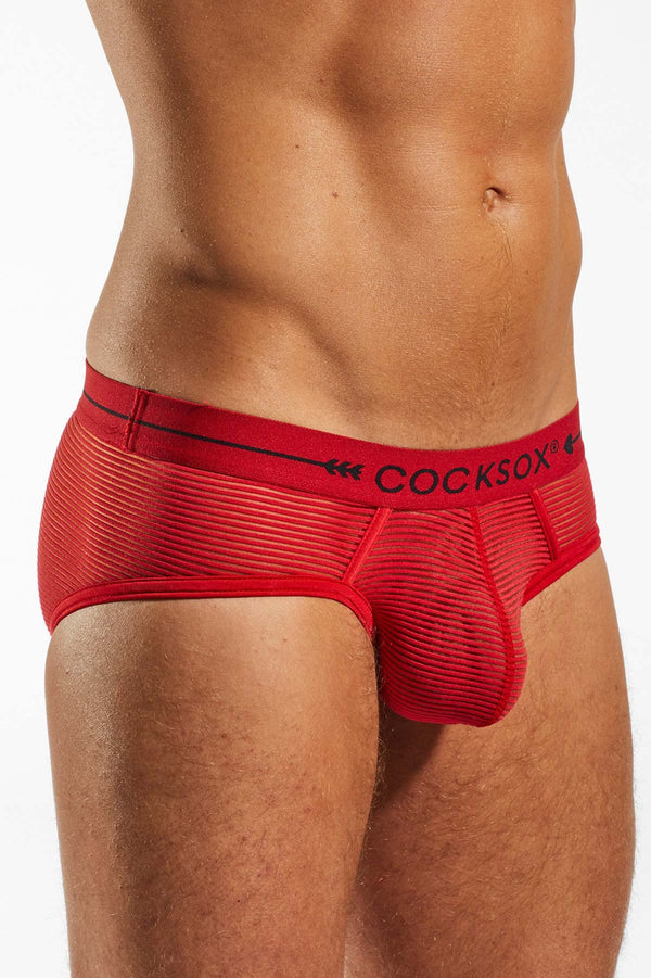 Cocksox Sheer Sports Brief CX76SH Eros Black Mens Underwear