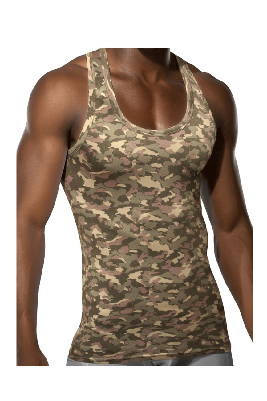Men's tank tops - Doreanse Underwear Camo Racer-back Tank available at MensUnderwear.io - Image 1