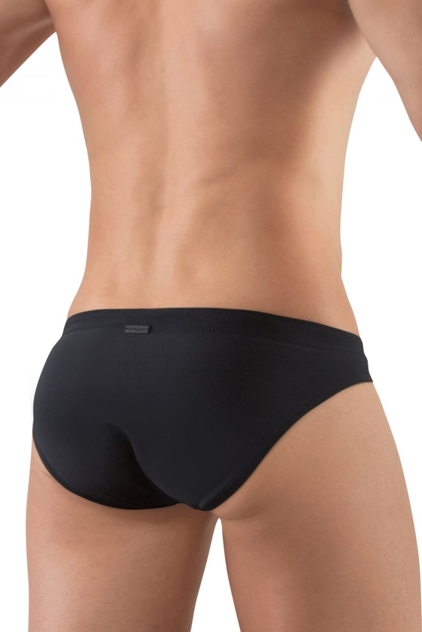 Men's swim briefs - ErgoWear X4D Men's Swim Bikini - Black available at MensUnderwear.io - Image 1