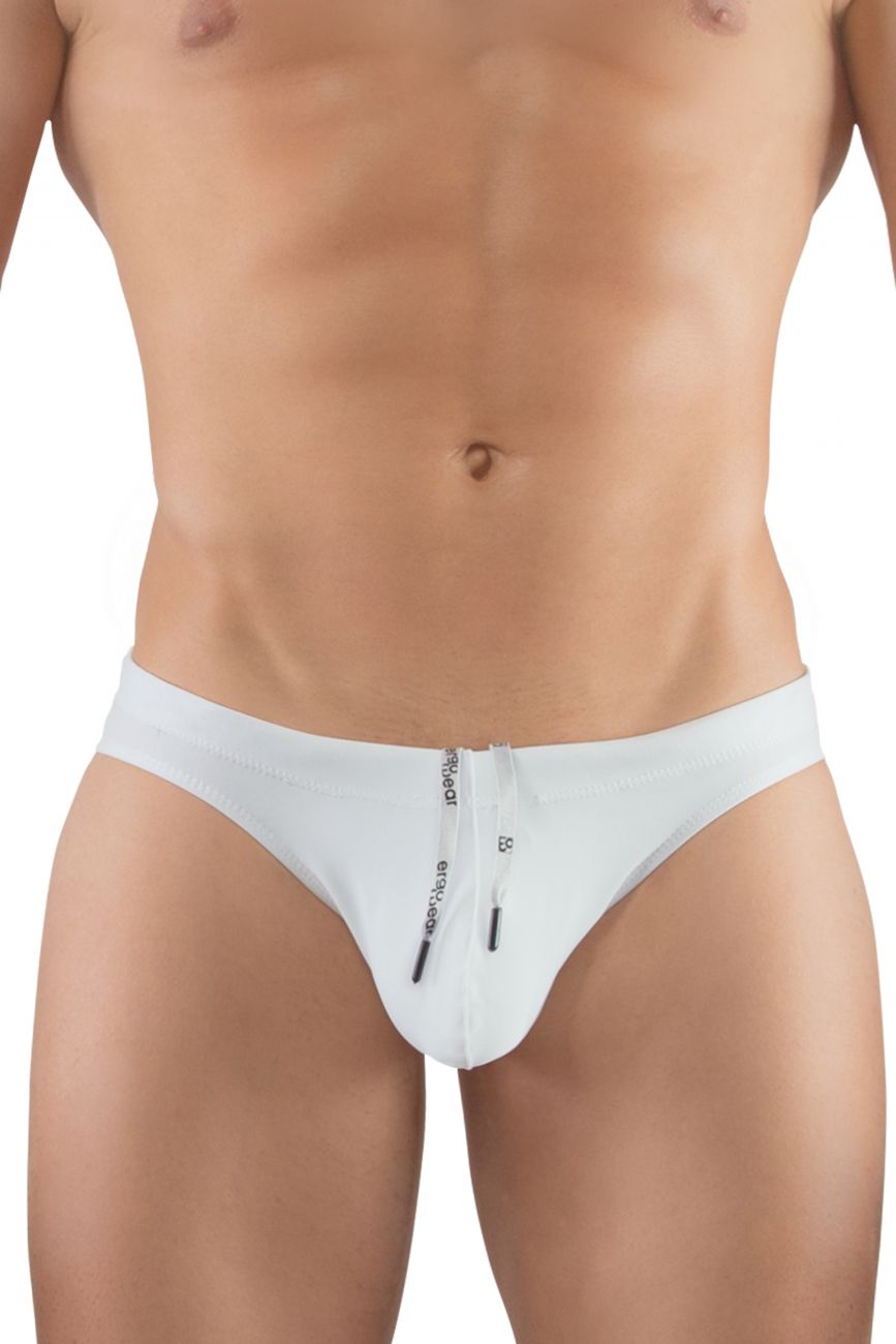 Men's swim thongs - ErgoWear X4D Swim Thong - White available at MensUnderwear.io - Image 1