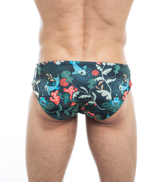 Men's swim briefs - HUNK2 Underwear Alligatori Reversible Swim Briefs available at MensUnderwear.io - Image 4