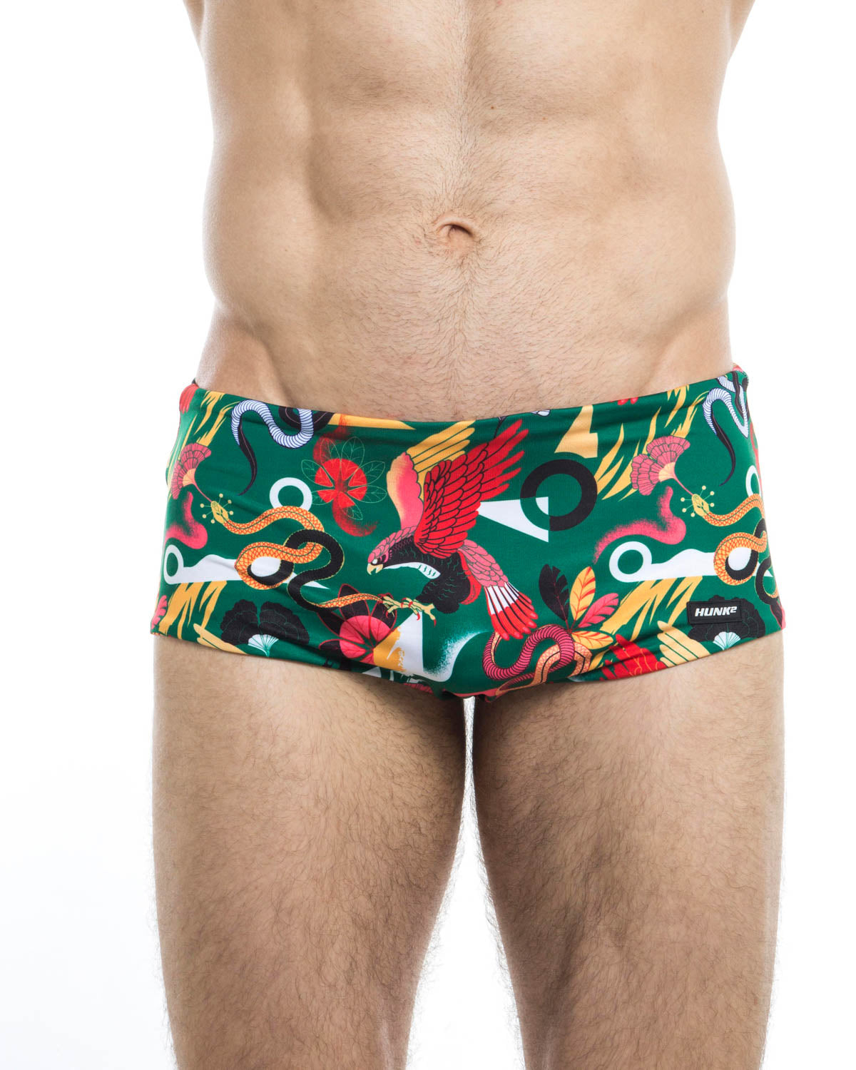 Men's swim trunks - HUNK2 Underwear Frosche Reversible Swim Trunks available at MensUnderwear.io - Image 1
