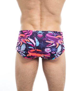 Men's swim trunks - HUNK2 Underwear Ruisseau Reversible Swim Trunks available at MensUnderwear.io - Image 4
