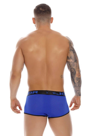 Male underwear model wearing JOR Underwear Rangers Trunks available at MensUnderwear.io