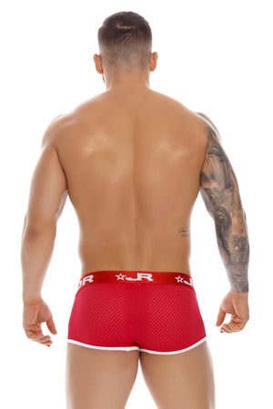 Male underwear model wearing JOR Underwear Rangers Trunks available at MensUnderwear.io