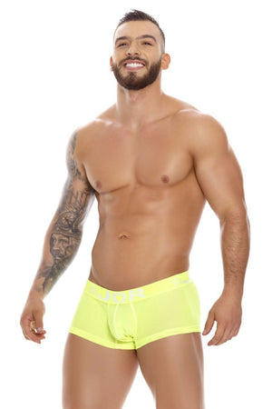 Male underwear model wearing JOR Underwear Mediterraneo Trunks available at MensUnderwear.io