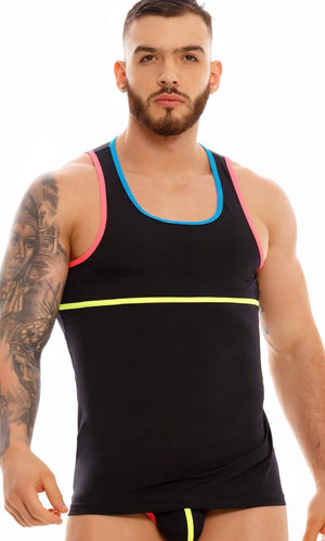 Male underwear model wearing JOR Sportswear Gum Men's Tank Top available at MensUnderwear.io