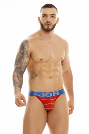 Male underwear model wearing JOR Underwear Texas Jockstrap available at MensUnderwear.io