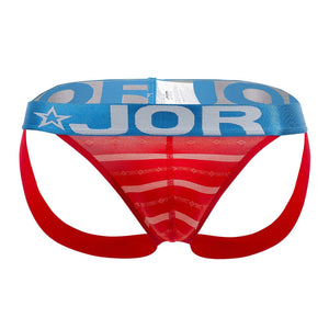 Male underwear model wearing JOR Underwear Texas Jockstrap available at MensUnderwear.io