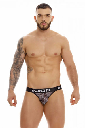Male underwear model wearing JOR Underwear Night Men's Thongs available at MensUnderwear.io
