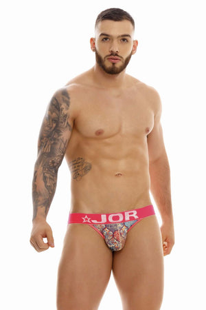 Male underwear model wearing JOR Underwear Cairo Men's Thongs available at MensUnderwear.io