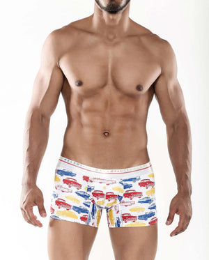 Men's trunk underwear - Malebasics Hipster Trunks - Old Cars available at MensUnderwear.io - Image 3