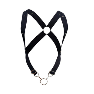 DNGEON Leatherwear Men's Crossback Cockring Harness available at www.MensUnderwear.io - 6