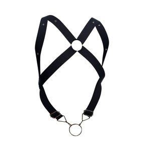 DNGEON Leatherwear Men's Crossback Cockring Harness available at www.MensUnderwear.io - 8