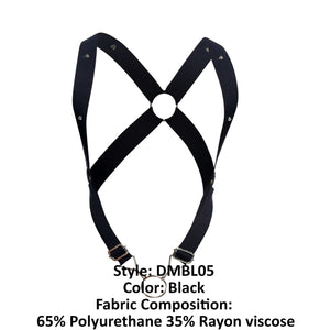 DNGEON Leatherwear Men's Crossback Cockring Harness available at www.MensUnderwear.io - 9