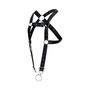 DNGEON Leatherwear Cross Cockring Harness available at www.MensUnderwear.io - 7