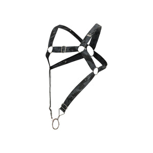 DNGEON Leatherwear Cross Cockring Harness available at www.MensUnderwear.io - 24