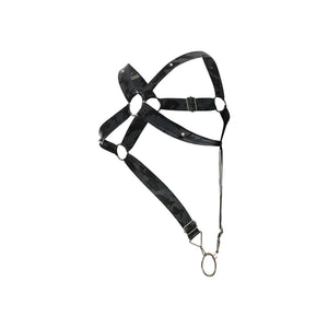 DNGEON Leatherwear Cross Cockring Harness available at www.MensUnderwear.io - 25