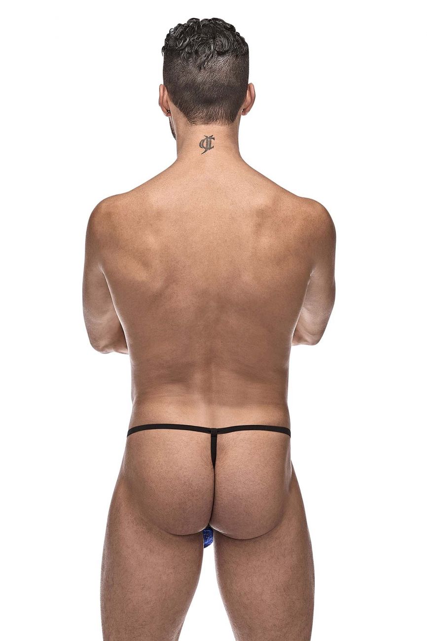 Male Power Underwear Diamond Mesh Posing Strap - Navy available at MensUnderwear.io - 1