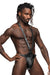Male Power Underwear PU Leather Harness Capricorn