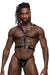 Male Power Underwear PU Leather Harness Sagittarius