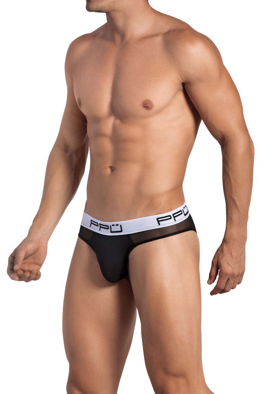 PPU Underwear Mesh Men's Bikini Thongs available at www.MensUnderwear.io - 1