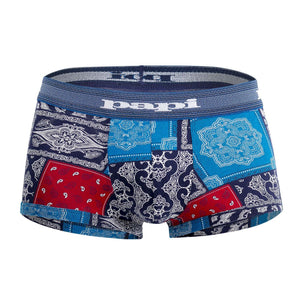 Men's trunk underwear - Papi Underwear Heading West Patchwork Brazilian Trunks available at MensUnderwear.io - Image 5