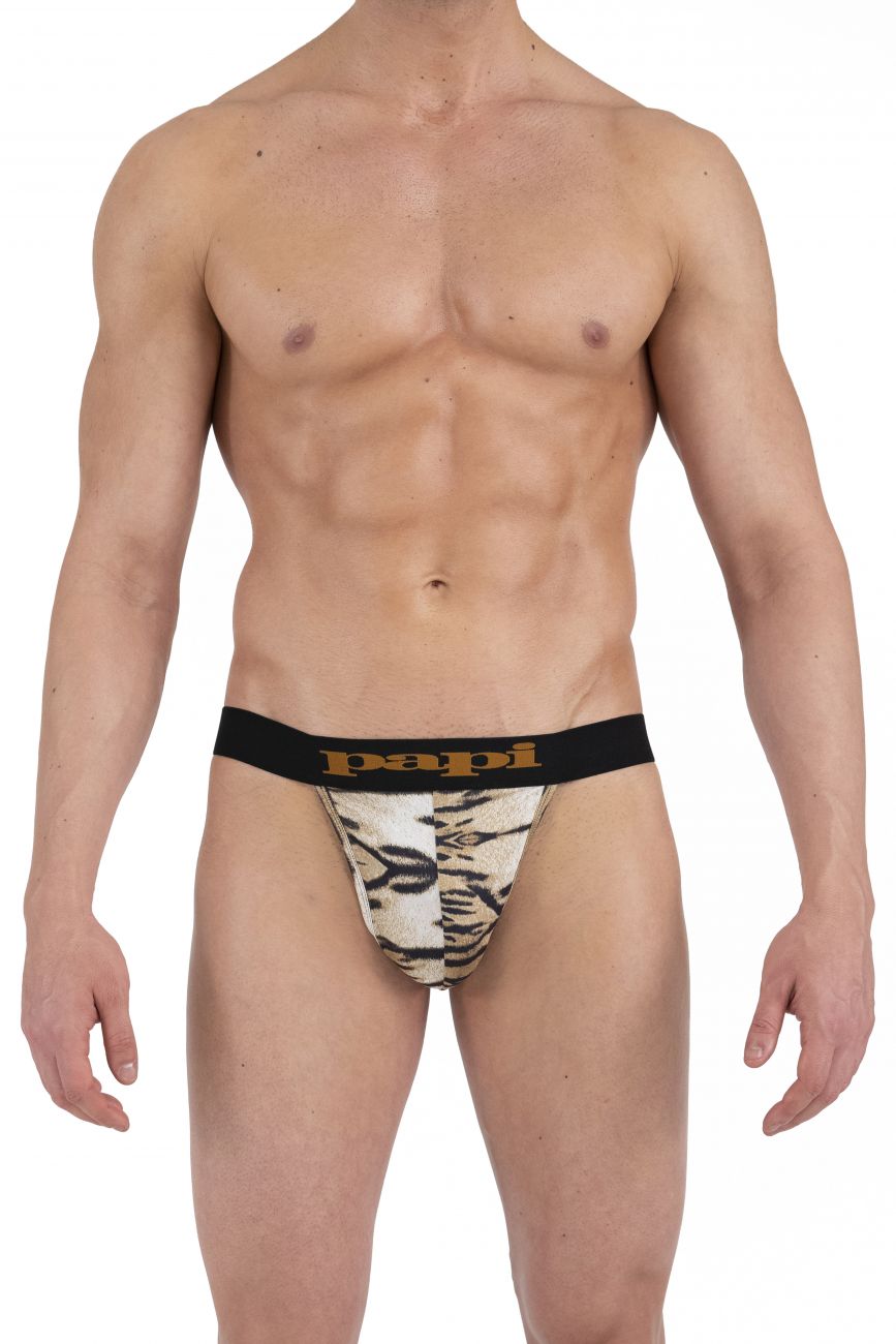 Men's thongs - Papi Underwear Animal Instinct Tiger Men's Thong available at MensUnderwear.io - Image 2