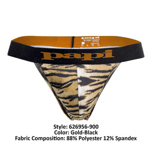 Men's thongs - Papi Underwear Animal Instinct Tiger Men's Thong available at MensUnderwear.io - Image 8