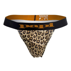Men's thongs - Papi Underwear Animal Instinct Leopard Men's Thong available at MensUnderwear.io - Image 5