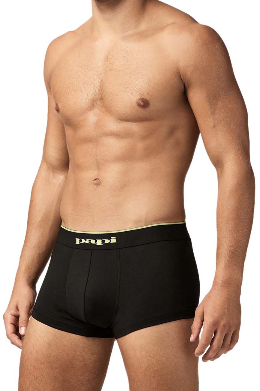 papi Mens Brazilian Microflex Trunk Boxer Briefs 2PK Comfort Fit Underwear  Small 