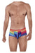 Male underwear model wearing Pikante Underwear Seductive Cock Sock Trunks available at MensUnderwear.io