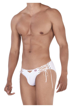 Male underwear model wearing Pikante Underwear Carisma Men's Briefs available at MensUnderwear.io